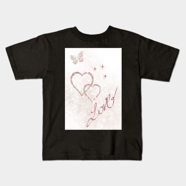 Hearts and love Kids T-Shirt by CreaKat